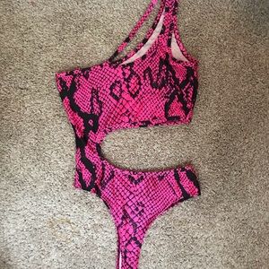 Pink Snakeskin bodysuit